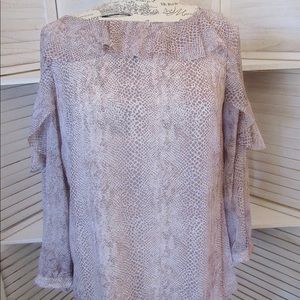 Taupe & Beige Snake print Banana Republic Blouse